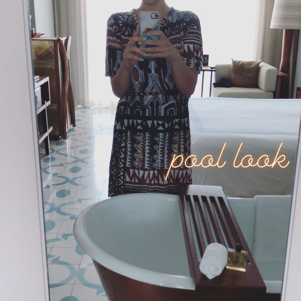 Zara wrinkled dress printed dress, size small